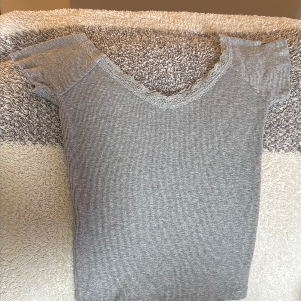John Galt- Super cute v-neck in front and back t-shirt. Like new. one size